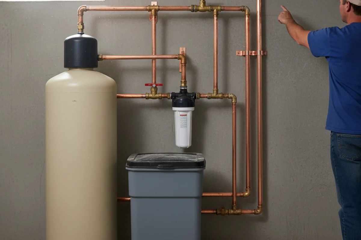 Whole-house water treatment system installed in La Plata